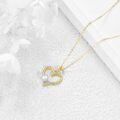 wholesale 14K Gold Heart-Shaped Freshwater Pearl Pendant Necklaces - Anniversary & Birthday Gift Ideas for Her-0-2