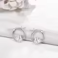 wholesale 925 Sterling Silver Gold Plated Hen Charm Hoop Earrings Wholesale for Women Girls Mothers Day Gift-0-7