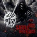 wholesale 925 Sterling Silver Gothic Rose Skull Pendant Necklace - Memento Mori Jewelry for Women and Men-0-4