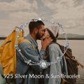 wholesale 925 Sterling Silver Moon Sun Star Pendant Bracelet Elegant Jewelry for Women Gift-0-3