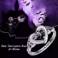 TOUPOP Sterling Silver Rings With Stone Jack Skellington Zero Jewelry Gift-0-1