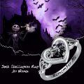 TOUPOP Sterling Silver Rings With Stone Jack Skellington Zero Jewelry Gift-0-1