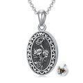 wholesale 925 Sterling Silver Oxidized Floral Oval Locket Bracelet With Filling Tool Set-0-49