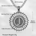 wholesale 925 Sterling Silver CZ Initial J Pendant Chain Necklaces Wholesale for Men & Women-0-6