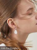 wholesale Sterling Silver Floral Teardrop Earrings w Birth Flower Engraved Gift for Women-0-41