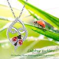wholesale 925 Sterling Silver Infinity Love Heart Ladybug Pendant Necklace Gift for Women Wife Mom-0-1