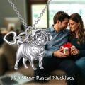 wholesale 925 Sterling Silver Pug Dog Heart Charm Pendant Necklace Gifts for Women Girls-0-3