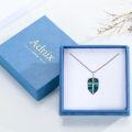 wholesale 925 Sterling Silver Abalone Shell Shield Cross Pendant Necklace with Bible Verse for Men & Women-0-4