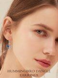 wholesale 925 Sterling Silver Enamel Hummingbird Leverback Drop Dangle Earrings Gift-0-1