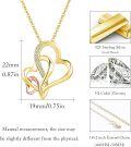 wholesale Gold/Silver Infinity Love Heart Necklace for Grandma Gifts Jewelry S925 Sterling Silver Grandmother Mom Granddaughter Mother's Day Birthday Gifts Rose Gold/Golden Tone-0-1