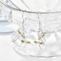 wholesale 925 Sterling Silver Yellow Crystal Dragonfly Drop Earrings for Women-0-1