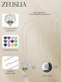 wholesale S925 Sterling Silver & Peridot Tree of Life Heart Pendant Necklace, Love Gifts for Women, Wife, Mom, Grandma, Daughter, 18+2 Chain-0-3