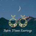 wholesale 925 Sterling Silver Abalone Moon Earrings 25-35mm, Hypoallergenic Dainty Shell Gemstone Jewelry Gift for Women-0-4
