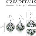 wholesale 925 Sterling Silver Green Moss Agate Octopus Drop Earrings for Women Sea Life  Ideas-0-4