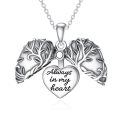 TOUPOP Sterling Silver Tree Of Life Urn Necklace w/Ashes Funnel-0-1