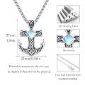wholesale 925 Sterling Silver Cross Pendant with Opal and Turquoise Stone Necklace -0-17