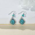 wholesale 925 Sterling Silver Turquoise Teardrop Butterfly Cross Owl Daisy Drop Earrings-0-2