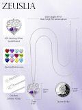 wholesale S925 Sterling Silver & 1Ct Amethyst/Alexandrite Tree of Life Heart Pendant Necklace for Women, Love Gifts-0-3