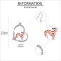 wholesale 925 Sterling Silver Greyhound Dog Heart Shape Dangle Drop Earrings for Women-0-3