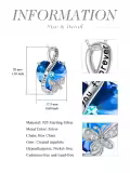 TOUPOP Sterling Silver Crystal Butterfly Pendant Necklace Gift for Women-0-4