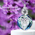 wholesale Sterling Silver Crystal Celtic Knot Heart Ashes Memorial Necklace for Women-0-43