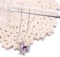 wholesale 925 Sterling Silver Pink Crystal Butterfly Pendant Necklace for Women Gifts-0-2