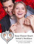 wholesale TOUPOP Christmas Gifts For Women,s925 Sterling Silver Heart Rose A To Z Initial Letter Pendant Necklace With Forever Love Heart Jewelry Valentien Mothers Day Birthday Gifts For Her Wife Mom Sister Girlfriend -0-1