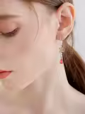 TOUPOP Sterling Silver Teardrop Geometry Dangling Drop Earrings Gifts For Women-0-4
