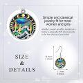 wholesale 925 Sterling Silver Abalone Shell Mountain Landscape Dangle Earrings for Nature Enthusiasts-0-2