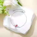 TOUPOP Sterling Silver Red Bird Memorial Cross Cardinal Bracelet For Women-0-5