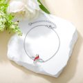 TOUPOP Sterling Silver Red Bird Memorial Cross Cardinal Bracelet For Women-0-5