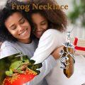 wholesale  Sterling Silver Quartz Frog Pendant Necklace Gift for Women Mom -0-59