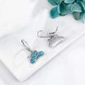 wholesale 925 Sterling Silver Turquoise Cactus Cowboy Boots Shape Drop Earrings Gift for Her-0-1