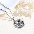 wholesale 925 Sterling Silver Evil Eye Compass Pendant Necklace  for Men Women s-0-1