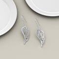 wholesale 925 Sterling Silver Angel Wing Drop Earrings with CZ Stones - Elegant s for Her-0-2