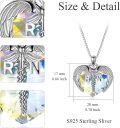 wholesale Sterling Silver Austrian Crystal RN NP LPN Caduceus Pendant Necklace w Angel Heart Charm Nurse Graduation Gift-0-11
