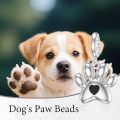 wholesale 925 Sterling Silver with CZ Accents Dog Paw Print Charm for Bracelet, Hypoallergenic Nickel-Free Gift for Her, Men, Women, Pet Lovers-0-5