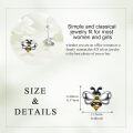 wholesale 925 Sterling Silver Bumblebee Stud Earrings for Women Girls-0-1