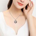 wholesale 925 Sterling Silver Blue Crystal Piano Girl Pendant Necklace for Women-0-4