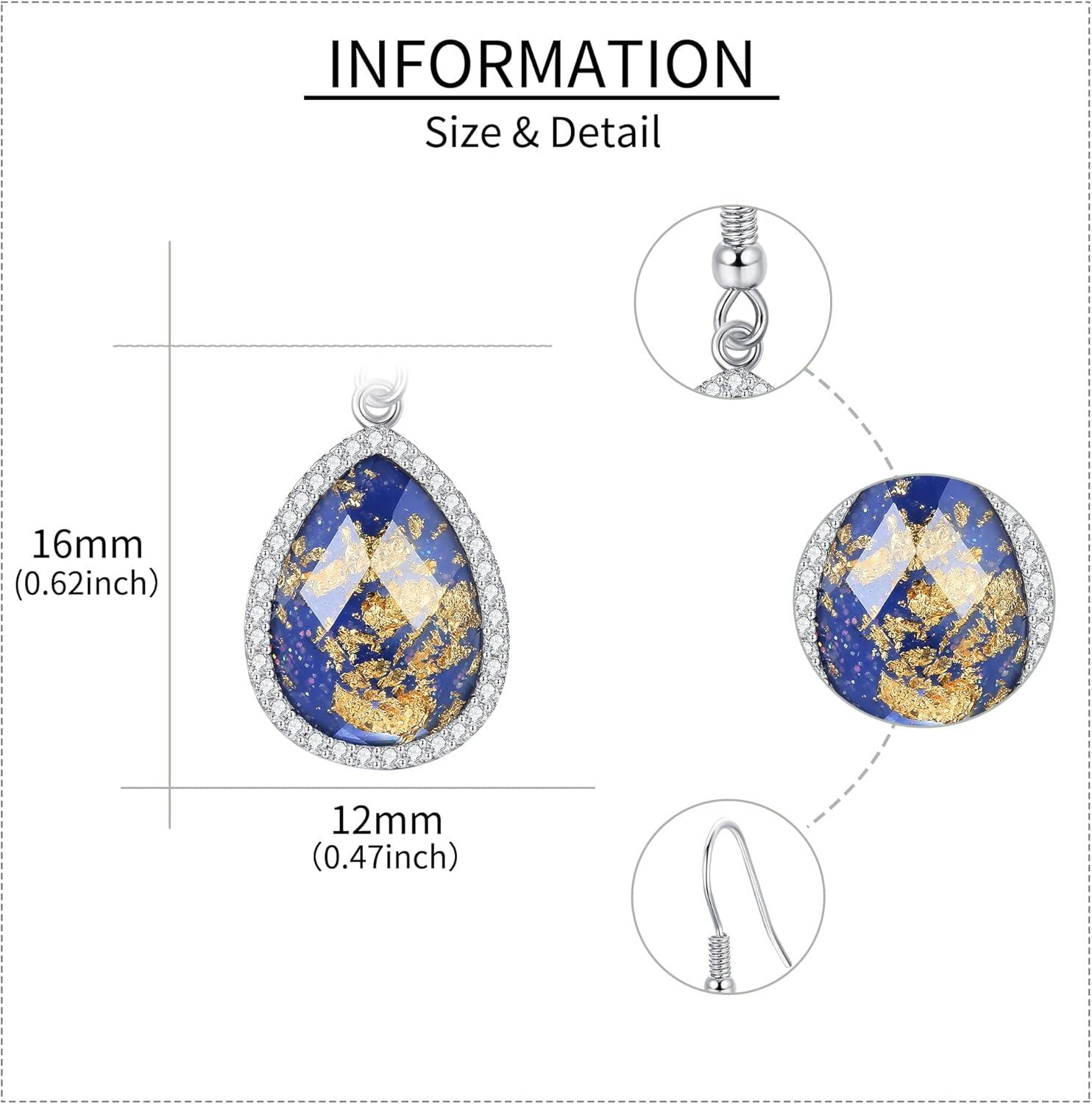 Sterling Silver Moonstone Butterfly Fish Earrings Blue Tear Baseball Moth Dangle Gifts-0-4