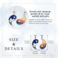wholesale 925 Sterling Silver Yin Yang Pendant Necklace with Mountain and Palm Tree Design for Couples-0-4