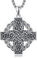 wholesale 925 Sterling Silver Celtic Knotwork Cross Crucifix Pendant Necklace for Men & Women-0-0