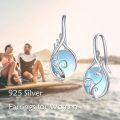 wholesale 925 Sterling Silver Blue Opalite Swirl Drop Earrings for Women-0-2
