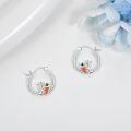 wholesale S925 Sterling Silver Bunny Carrot Hoop Earrings Gift for Women-0-3