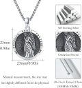 wholesale 925 Sterling Silver Guardian Angel Protection Pendant Necklace-0-4
