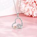wholesale 925 Sterling Silver Hedgehog Heart Pendant Necklace for Women Gifts-0-2