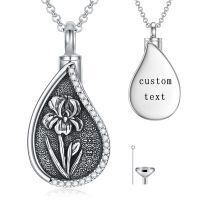 wholesale 925 Sterling Silver Lapis Lazuli Heart Necklace Wholesale With Diamonds And Funnel-02-Iris-02-Iris-Custom