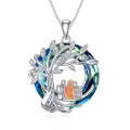 TOUPOP 925 Sterling Silver Tree Of Life Sister Necklace-0-0
