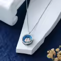 TOUPOP Sterling Silver Crystal Sisters Pendant Necklace Gifts For Women-0-5