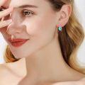 wholesale 925 Sterling Silver Natural Turquoise Oval Leverback Drop Dangle Earrings for Women-0-4